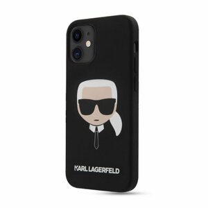 Puzdro Karl Lagerfeld pre iPhone 12 Pro Max (6.7) KLHCP12LSLKHBK silikónové, čierne