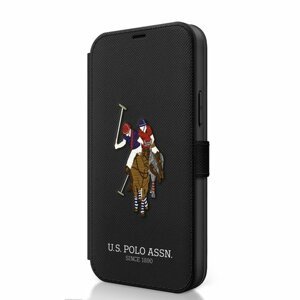 USFLBKP12SPUGFLBK U.S.Polo Embroidery Book Pouzdro pro iPhone 12 mini 5.4 Black