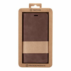 Tactical Xproof PU Kožené Book Pouzdro pro Samsung Galaxy A42 Mud Brown