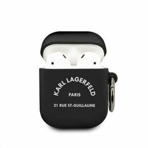 KLACA2SILRSGBK Karl Lagerfeld Rue St Guillaume Pouzdro pro Airpods 1/2 Black