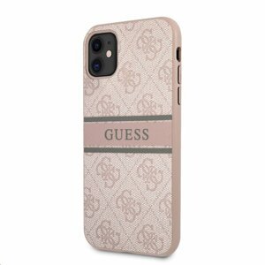 Puzdro Guess GUHCN614GDPI PU 4G Printed Stripe iPhone 11 - ružové