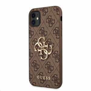 Puzdro Guess GUHCN614GMGBR PU 4G Metal Logo iPhone 11 - hnedé