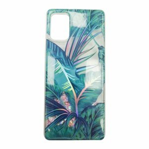 Puzdro Shimmer Design TPU Samsung Galaxy A71 A715 - zelené