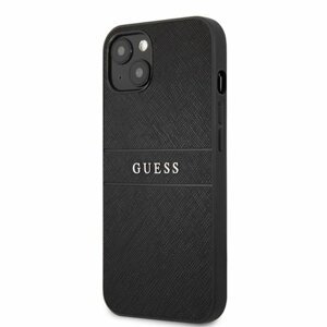 GUHCP13SPSASBBK Guess PU Leather Saffiano Zadní Kryt pro iPhone 13 mini Black