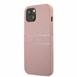 GUHCP13MPSASBPI Guess PU Leather Saffiano Zadní Kryt pro iPhone 13 Pink