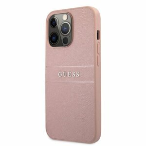 GUHCP13XPSASBPI Guess PU Leather Saffiano Zadní Kryt pro iPhone 13 Pro Max Pink