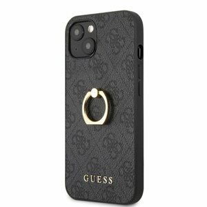 Puzdro Guess GUHCP13S4GMRGR PU 4G Ring iPhone 13 mini - šedé