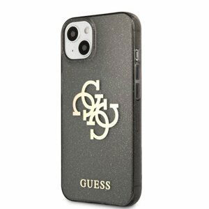 Puzdro Guess GUHCP13SPCUGL4GBK TPU Big 4G Full Glitter iPhone 13 mini - čierne