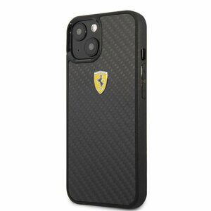 FEHCP13SFCABK Ferrari Real Carbon Zadní Kryt pro iPhone 13 Mini Black