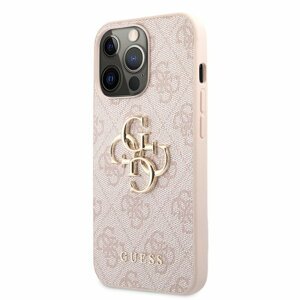 Puzdro Guess GUHCP13L4GMGPI PU 4G Metal Logo iPhone 13 Pro - ružové