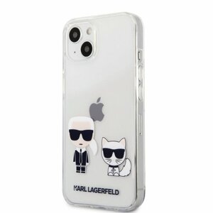 Puzdro Karl Lagerfeld PC/TPU Ikonik Kryt iPhone 13 - transparentné