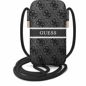 Puzdro Guess GUPHM4GDGR PU 4G Printed Stripe Pouch S/M - šedé (vnútorný rozmer: 159 x 91 mm)