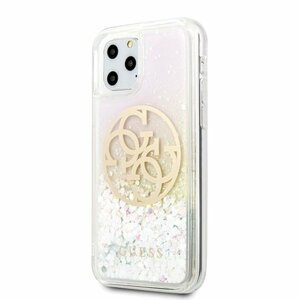 Guess case for iPhone 11 Pro Max GUHCN65LGIRGP hard case Liquid Glitter 4G Circle