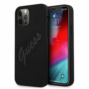 Guess case for iPhone 12 Pro Max 6,7" GUHCP12LLSVSBK black hard case Script Vintage