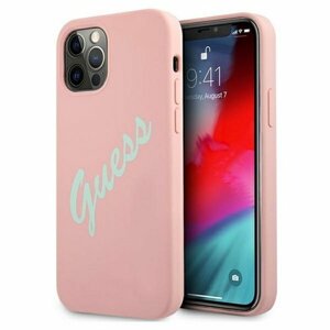 Guess case for iPhone 12 Pro Max 6,7" GUHCP12LLSVSPG pink-green hard case Silicone Vintage