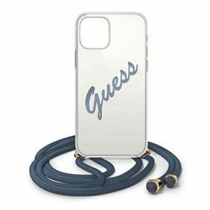 Guess case for iPhone 12 / 12 Pro 6,1" GUHCP12MCRTVSBL blue hard case Script Vintage