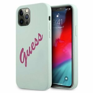 Guess case for iPhone 12 / 12 Pro 6,1" GUHCP12MLSVSBF blue-fuchsia hard case Silicone Vintage