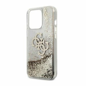 Guess case for iPhone 13 6,1" GUHCP13MLG4GGO gold hard case 4G Big Liquid Glitter
