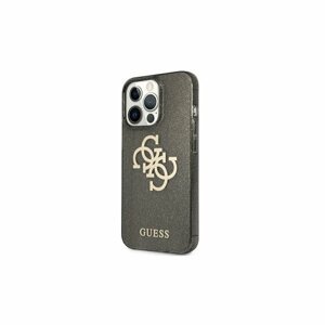 Guess case for iPhone 13 Mini 5,4'' GUHCP13SPCUGL4GBK black hard case Glitter 4G Big Logo