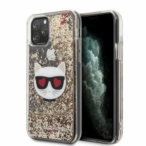 Karl Lagerfeld case for iPhone 12 Pro Max 6,7" KLHCP12LCHTUGLGO gold hard case Glitter Choupet