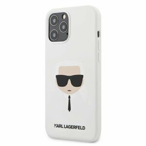 Karl Lagerfeld case for iPhone 12 Mini 5,4" KLHCP12SSLKHWH white hard case Silicone Karl's Hea