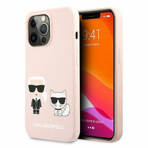 Karl Lagerfeld case for iPhone 13 Pro Max 6,7" KLHCP13XSSKCI hard case light pink Silicone Kar