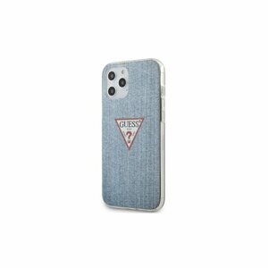 Guess case for iPhone 12 Mini 5,4" GUHCP12SPCUJULLB light blue hard case Triangle Collection