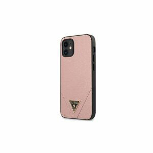 Guess case for iPhone 12 Mini 5,4" GUHCP12SVSATMLPI pink hard case Saffiano