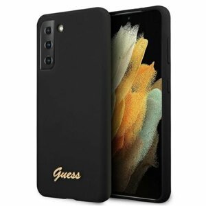 Guess case for Samsung Galaxy S21 Plus GUHCS21MLSLMGBK black hard case Vintage Gold Logo