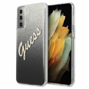 Guess case for Samsung Galaxy S21 GUHCS21SPCUGLSBK black hard case Glitter Vintage Logo