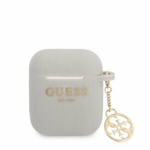 Guess 4G Charms Silikonové Pouzdro pro Airpods 1/2 Grey