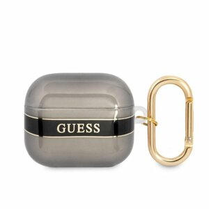 Guess TPU Printed Stripe Pouzdro pro Airpods 3 Black