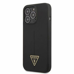 Guess Silicone Line Triangle Zadní Kryt pro iPhone 13 Pro Black