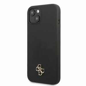 Guess 4G Silicone Metal Logo Zadní Kryt pro iPhone 13 mini Black