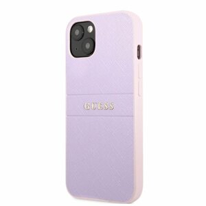 Guess PU Leather Saffiano Zadní Kryt pro iPhone 13 mini Purple