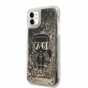 Karl Lagerfeld Liquid Glitter Gatsby Kryt pro iPhone 11 Black