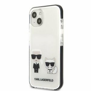 Karl Lagerfeld TPE Karl and Choupette Kryt pro iPhone 13 White