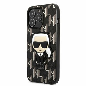 Puzdro Karl Lagerfeld Monogram Ikonik iPhone 13 Pro - čierne