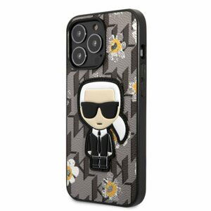 Karl Lagerfeld Ikonik Flower Kryt pro iPhone 13 Pro Max Grey