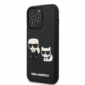 Karl Lagerfeld and Choupette 3D Kryt pro iPhone 13 Pro Max Black