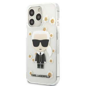 Puzdro Karl Lagerfeld Ikonik Flower iPhone 13 Pro - transparentné