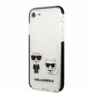 Karl Lagerfeld TPE Karl and Choupette Kryt pro iPhone 7/8/SE 2020/SE 2022 White
