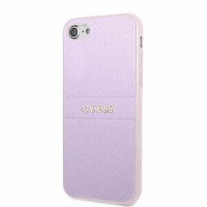 Guess PU Leather Saffiano Zadní Kryt pro iPhone 7/8/SE 2020/SE 2022 Purple