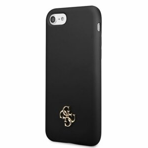 Guess 4G Silicone Metal Logo Zadní Kryt pro iPhone 7/8/SE 2020/SE 2022 Black