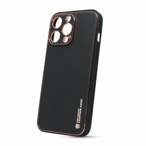 Puzdro Leather TPU iPhone 13 Pro Max - čierne