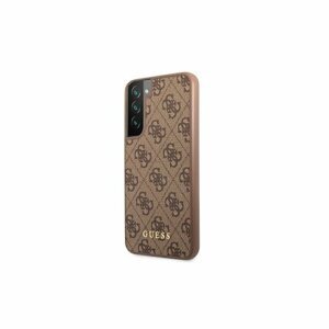 Guess case for Samsung Galaxy S22 GUHCS22SG4GFBR brown hard case 4G Metal Gold Logo