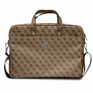 Guess 4G PU Triangle Logo Computer Bag 15/16" Brown