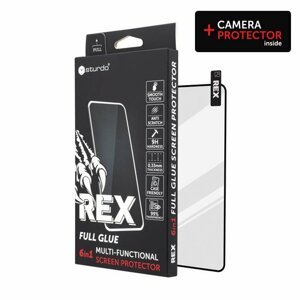 Sturdo Rex protective glass + Camera protection Samsung Galaxy S22 Ultra, čierne, 6v1