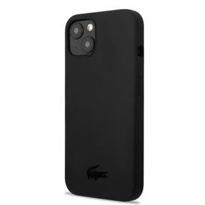 Lacoste Liquid Silicone Glossy Printing Logo Kryt pro iPhone 13 Black