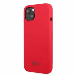 Lacoste Liquid Silicone Glossy Printing Logo Kryt pro iPhone 13 Red